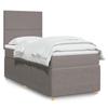 VidaXL Slat Bed Base with Mattress Taupe 90x190 Cm Fabric 3294208.