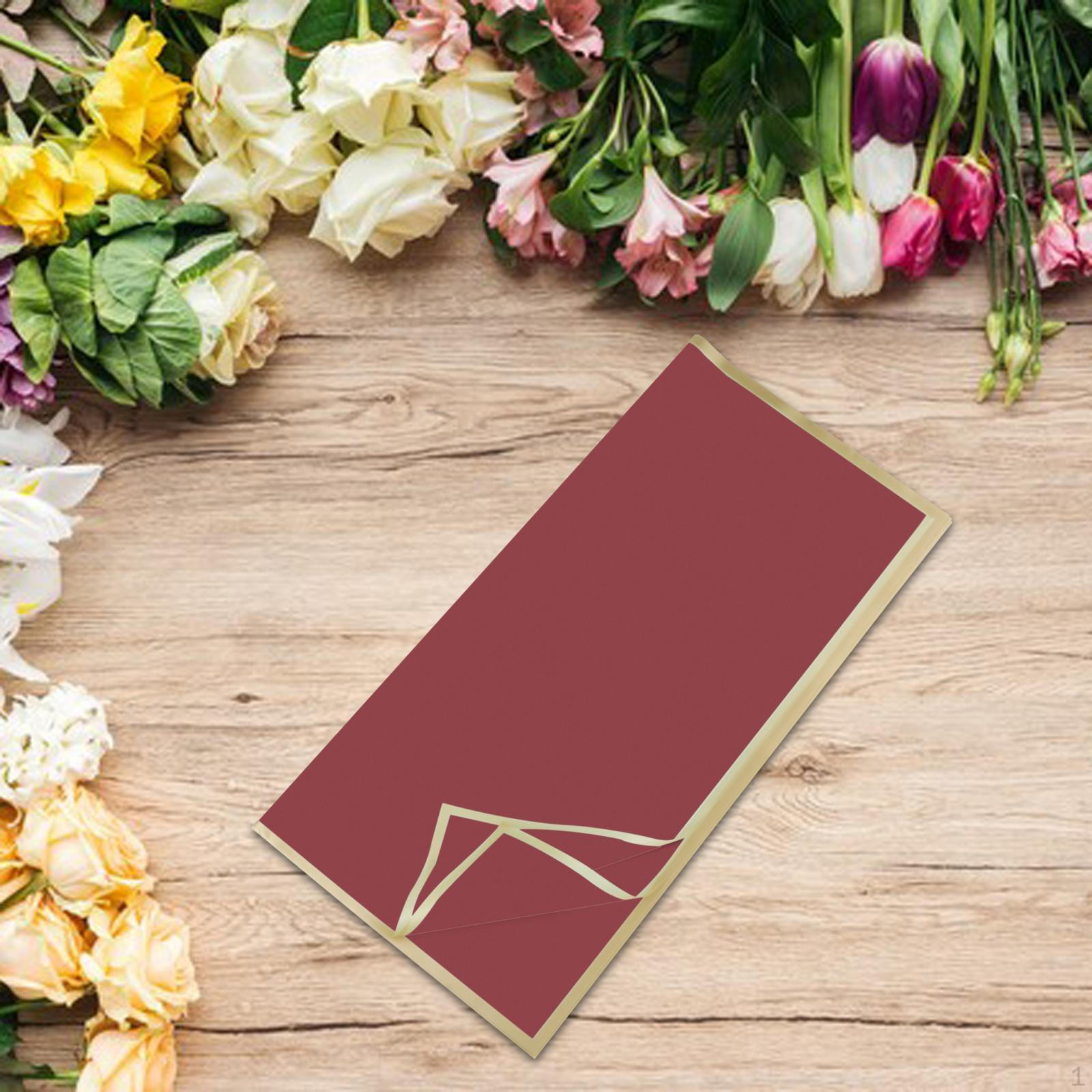 

20 шт. Букет з обгорткового паперу для квітів. Декоративні прості товари для флориста для подарунка червоний