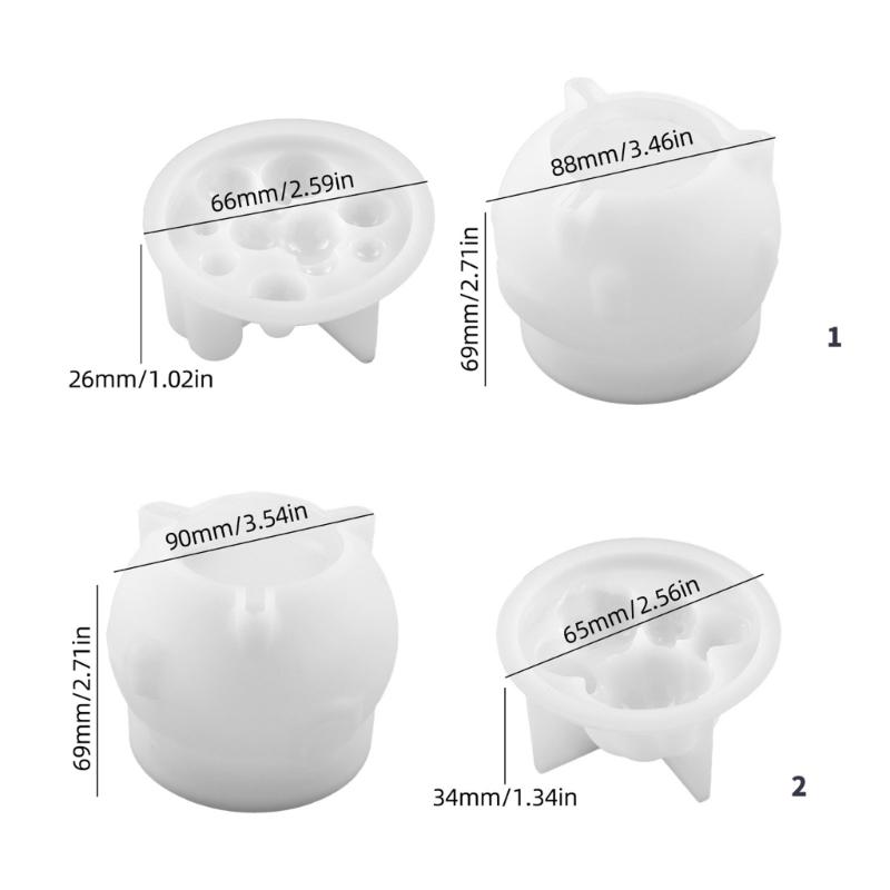 Halloween Craft Silicone Cauldron Mold Storage Box Molds for Resin Projects Decorations and Witch Party Accessories