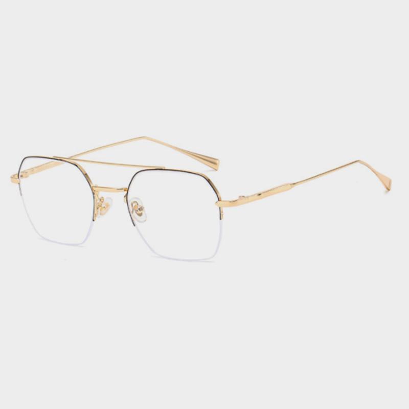 LOOKING4U NeoRetro 31752 C3 Gold Schwarz Blaulichtfilterbrille