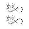 Ins Simple Love Flower Butterfly Swallow Mobius Ring Infinite Loop Wrist Tattoo Sticker