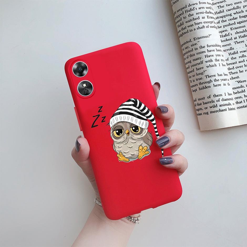 For OPPO A17 Phone Case CPH2477 Flower Butterfly Casing TPU Soft Silicone Back Cover for Oppo A17 A 17 Shell OppoA17 Bumper Capa