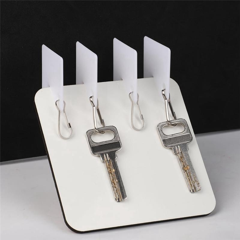 

100Pcs Key Tags, Hanging Tags With Metal Snap Hooks White Key Tags Blank Square Key Tags белый