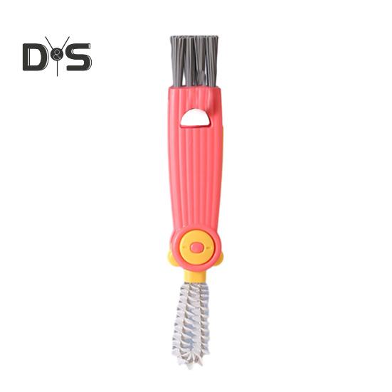 

Щетка для крышки чашки 3-в-1 Компактная конструкция Прочная щетина Многофункциональная щетка для очистки зазоров для эффективной очистки красный