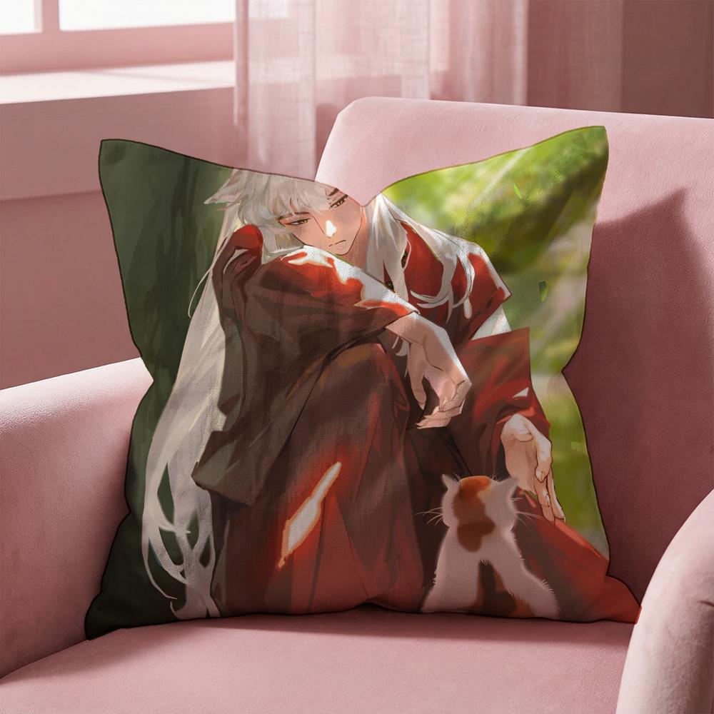 Anime classic I-Inuyasha Cushion Cover Multi-Scene Pillow Cover for Home & Car - Reversible, Soft & Durable for Daily Use