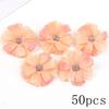 Orange Series Rose Artificial Flower Head Home Room Decoration Living Outdoor Garden Wedding Decor DIY Party Gift Box Accessorie