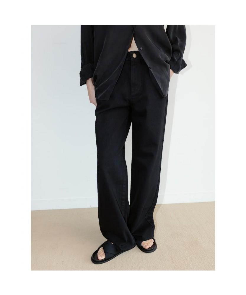 THE APERTURE [Unisex] 60S Straight Denim Pants Black (Ta6721U075)