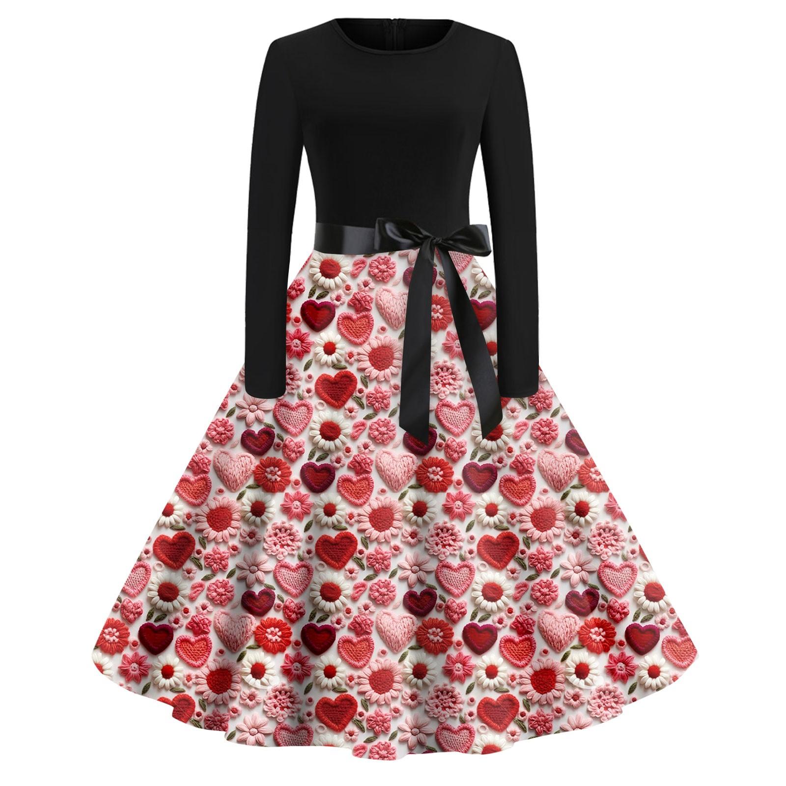 

Женские модные повседневные облегающие платья с круглым вырезом и длинными рукавами на День святого Валентина S винный