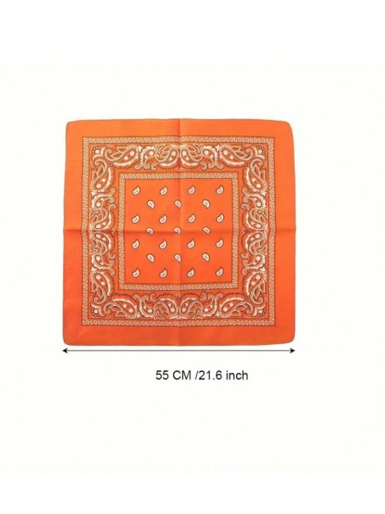 Polyester Square Handkerchief Bicycle Outdoor Hat with Paisley Printed Scarf and Fashionable Headband Multi-color Headband, Unisex Design, Bohemian.