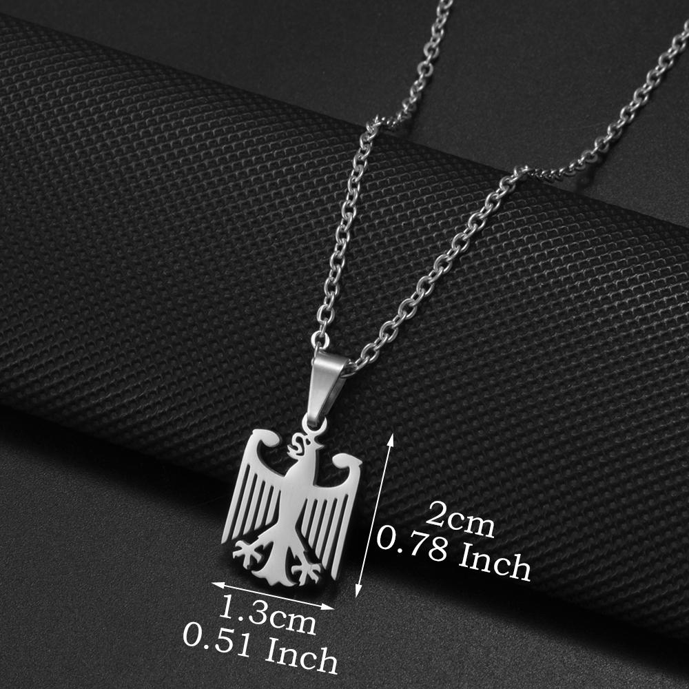 

Anniyo German Eagle Pendant Neckalces Stainless Steel Germany Jewelry for Women Girls Gifts for Mom and Daughter #508062 50cm OR 19.7 Inches