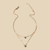 1 PC Alloy Fashion Multi-layer Love Lady Necklace, Inlaid With Rhinestone Drop Pendant