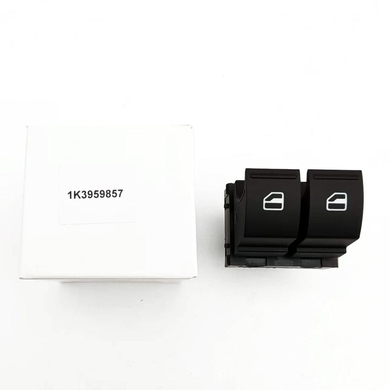 4Pins Car Window Lifter Control Switch Button 1K3959857 2K0959857A 1K3959857A For VW Eos Golf MK5 MK6 GTI Seat Ibiza (Red Light)