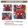 Cute Marvel Superhero Duvet Cover Set Comforter Cover Bedding Set No Filler For Teens Bedroom Living Room Decor