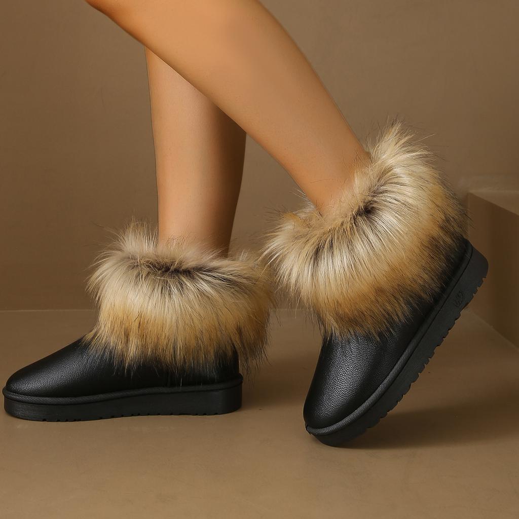 2025 New Waterproof Fabric Fleece New Net Infrared Wears Warm Cotton Shoes and Snow Boots for Women