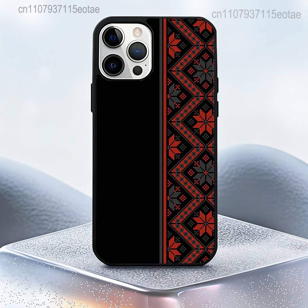 

U-Ukraine Ornaments Pattern Magnetic Phone Case For IPhone 14 16 17 13 12 11 15 Pro Max Plus For Magsafe Wireless Charge Cover iPhone16promax