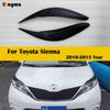 Carbon Fiber Headlight Eyebrow Cover Trim Sticker Head Lamp Eyelid For Toyota Sienna 2010 - 2015 Fiber Glass Matt Black Eyebrows