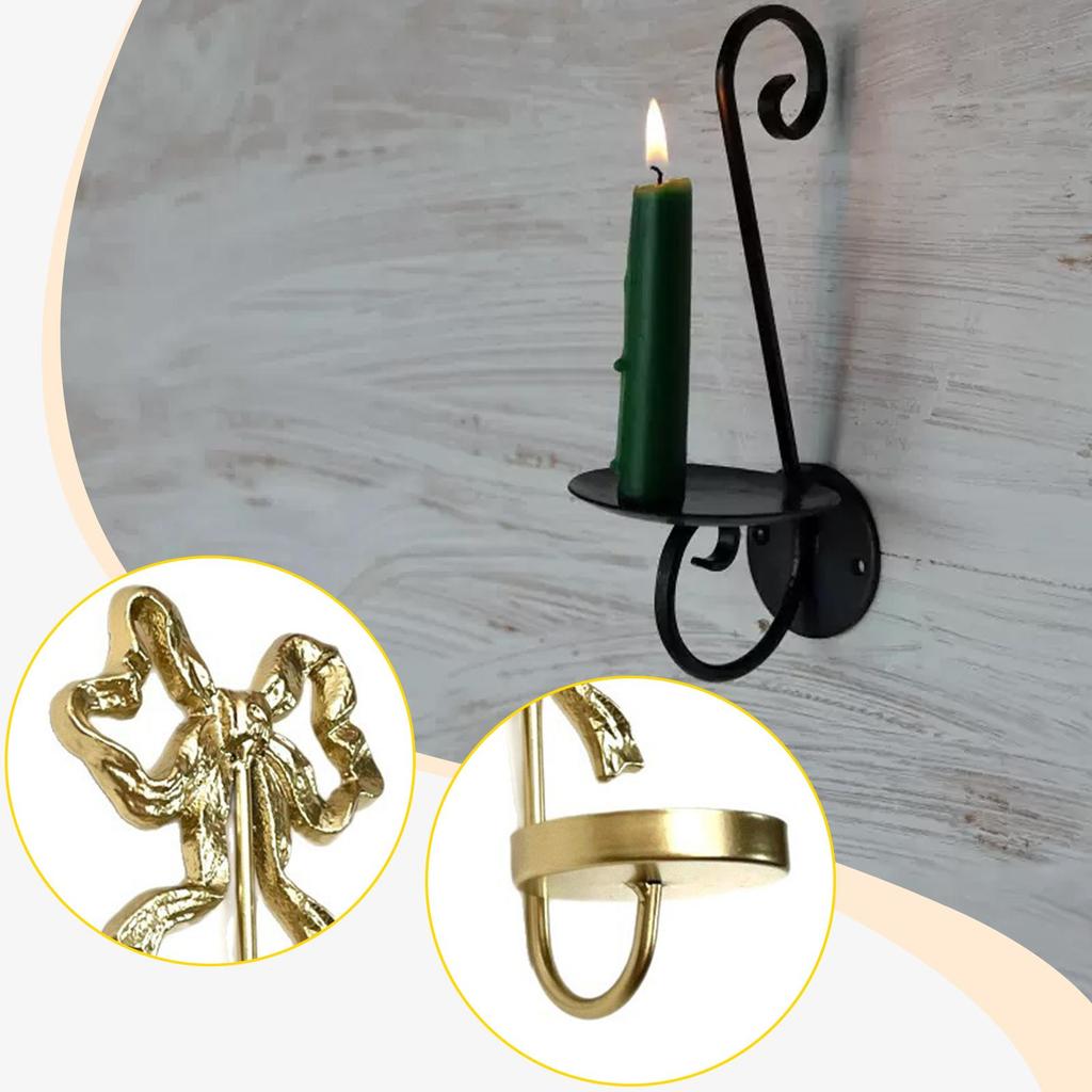 2x Wall Sconce Candle Holder Wall Decoration Kitchen Housewarming Gift Candlestick Holder for Festival Wedding Halloween