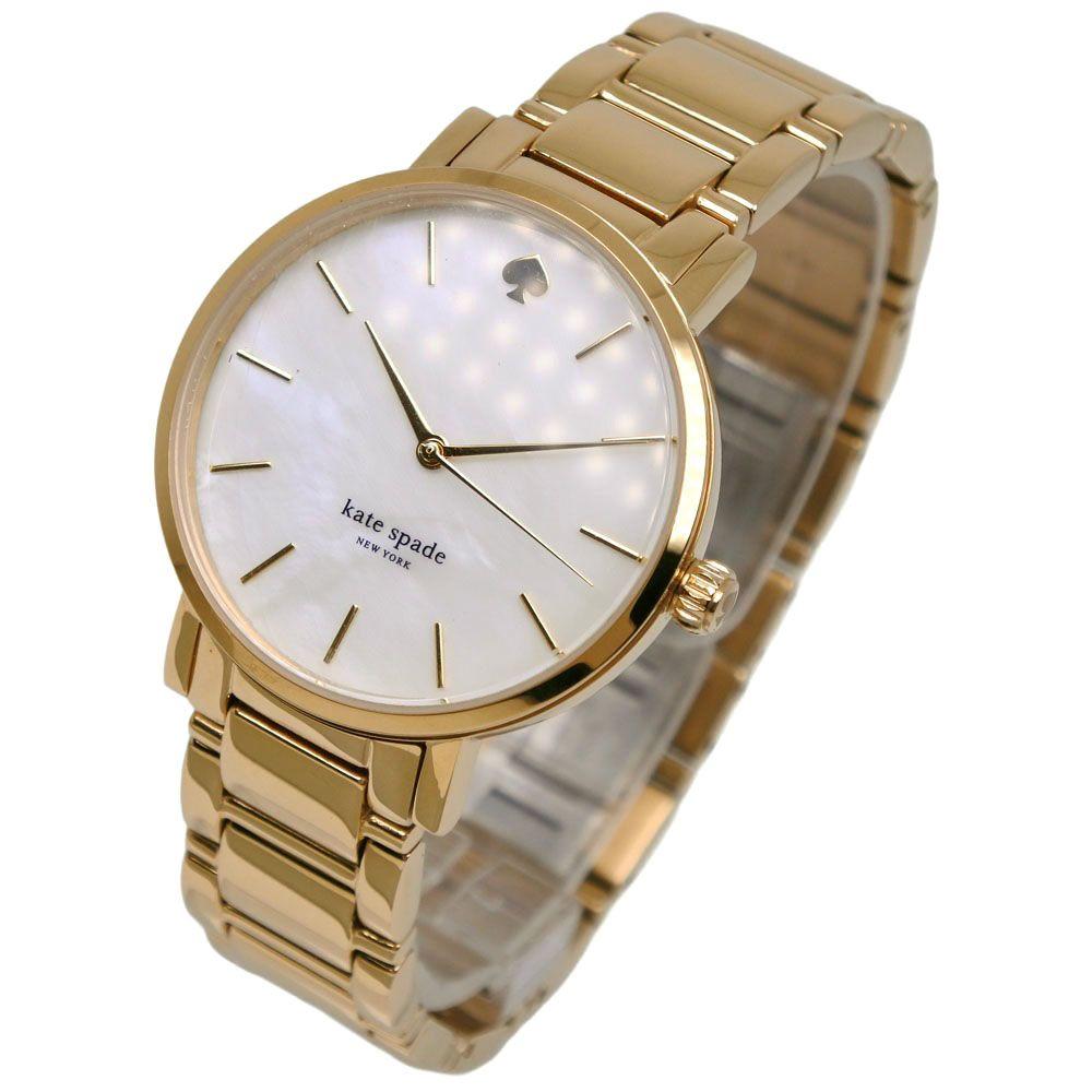 Used [Kate Spade] Kate Spade LIVE COLORFULLY Stainless Steel Gold Color Quartz Analog Display Unisex Shell Dial Watch