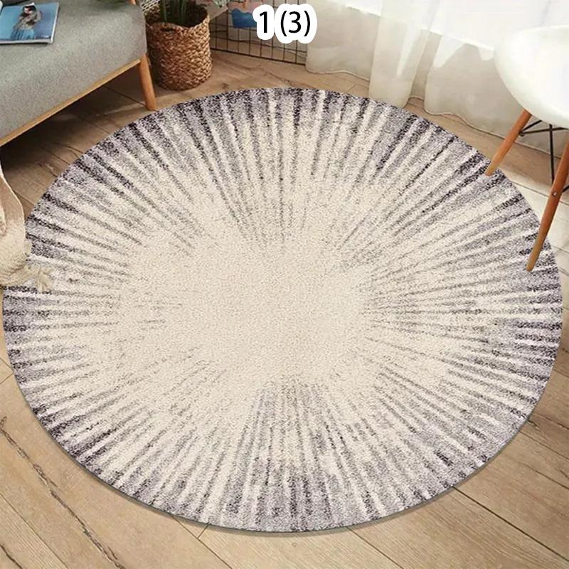 Simple Carpets Sofa Non-slip Round Rugs Chair Easy-to-clean Desks Floor Mat Home Decor Kid Play Rug Living Room Bedroom Carpet