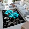 Elegant Pink Roses Garden Art Carpet Is Suitable For Living Room And Bedroom Doormats Office Balcony Decorative Carpet A5
