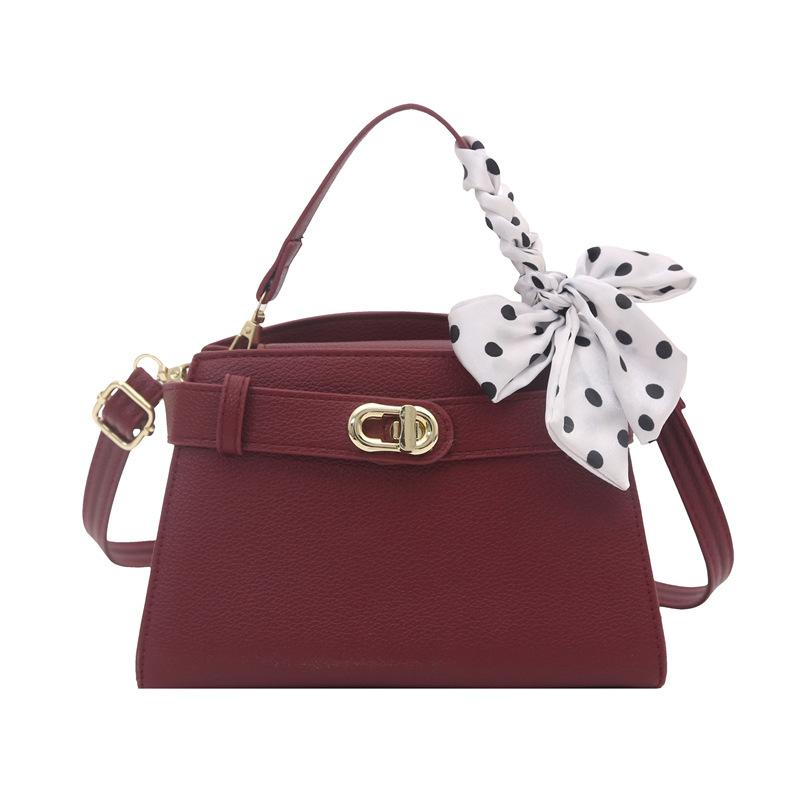 Fashionable Silk Scarf, Stylish and Versatile, Simple Texture, Single Shoulder Cross-body Handbag and Clutch Bag