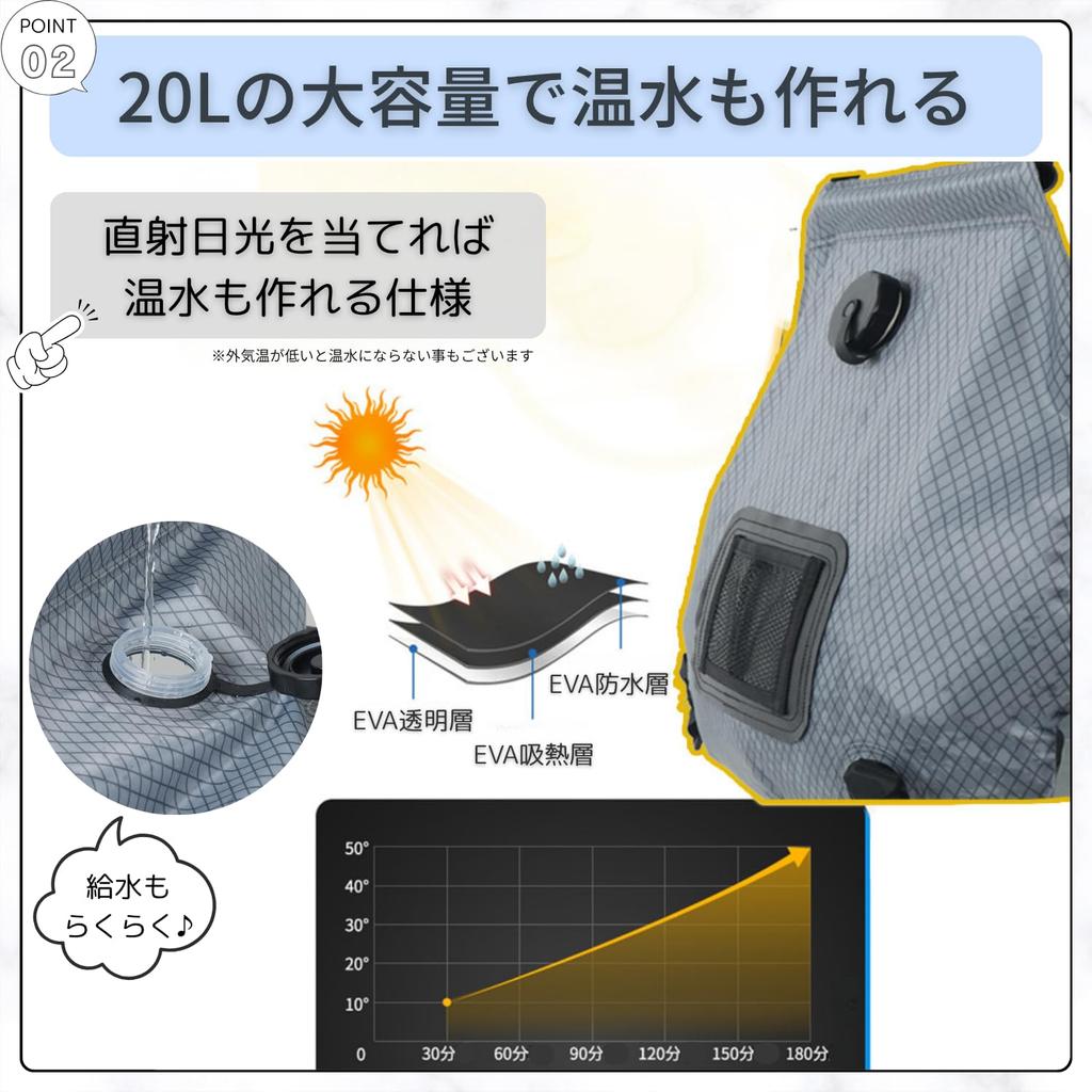 RAYTRUTH Chuveiro Portátil, Chuveiro Simples, Chuveiro de Acampamento ao Ar Livre, Chuveiro Portátil (cinzento)