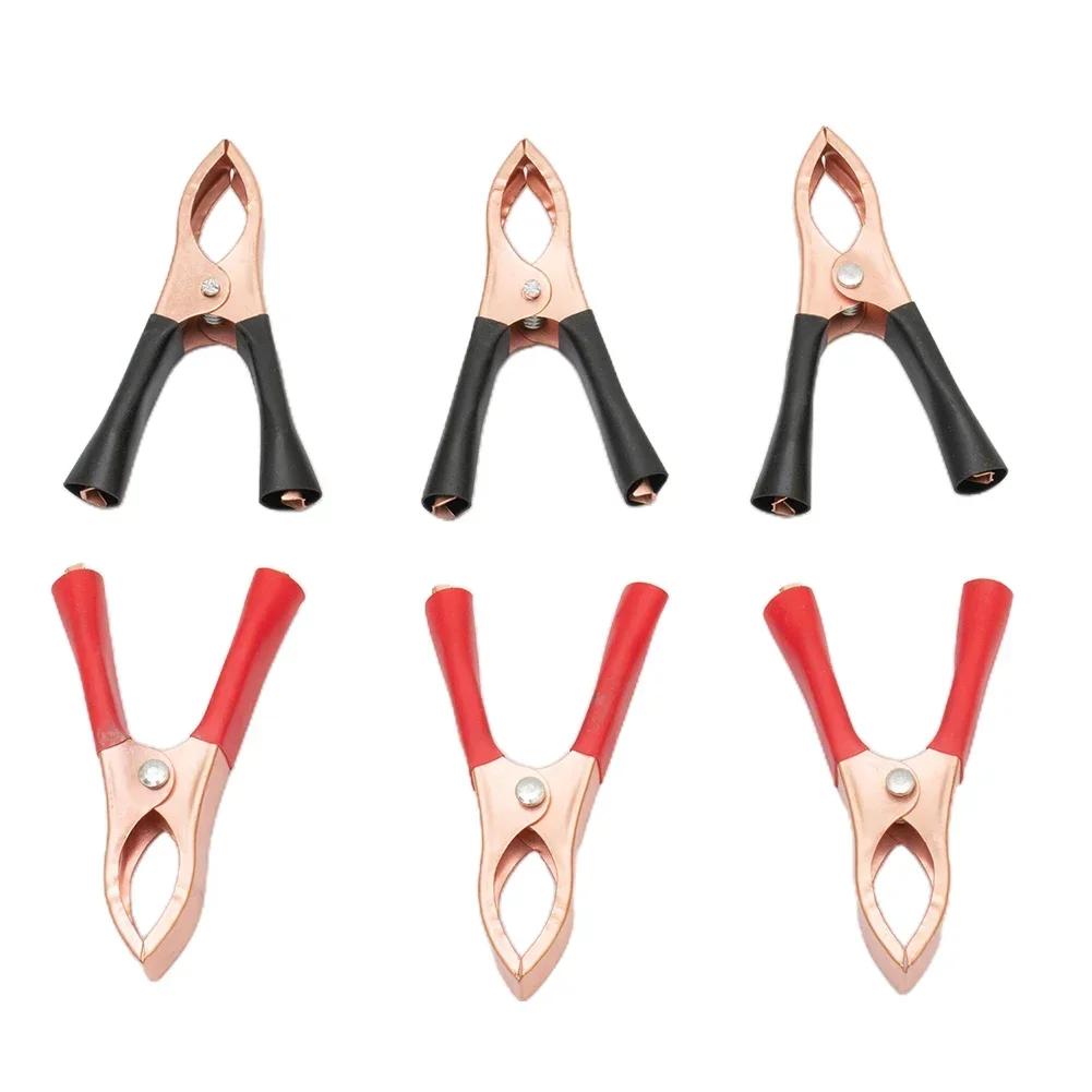 2/10/20 Pcs 30A For-Alligator Clip Clamp Connector For Electrical Engineering, Voltage Testers For Battery Chargers Parts 70mm