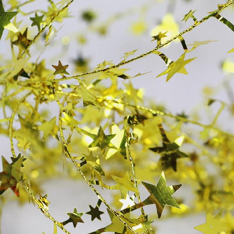 Colored Five-pointed Star Wreath Iron Wire for Home Party Window Wedding Decor