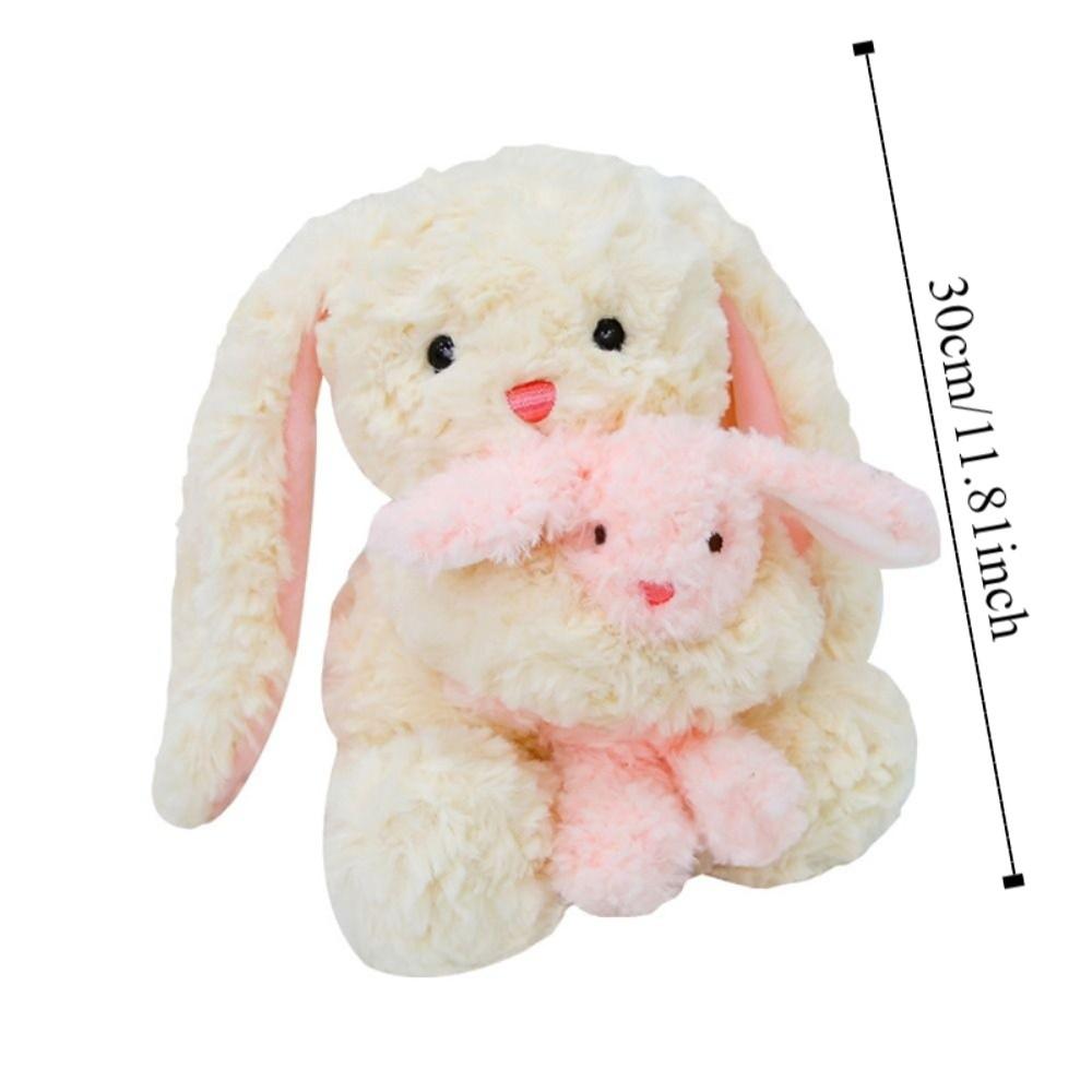 Handmade Bunny Doll Stuffed Toy Fluffy Parent Child Bear Stuffed Animals  Party Supplies