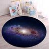 Galaxy Universe Space Stars Round Carpet Starry Sky Circle Rug Playroom Bedroom Living Room Balcony Floor Mat Home Decor Doormat