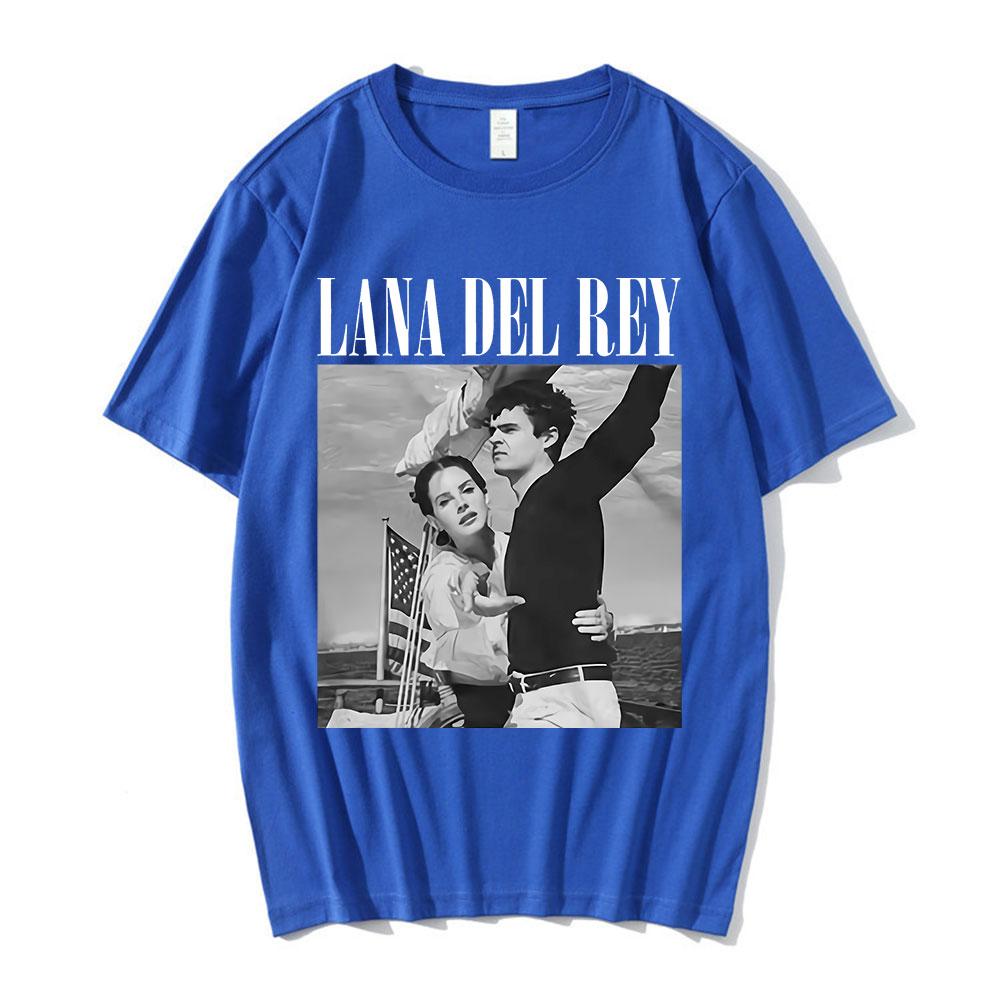Rea 90-talssångerskan Lana Del Rey Ldr Segling Grafisk T-shirt Unisex Harajuku Herr Vintage Kortärmad T-shirt Oversized T-Shir