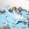 1/6Pcs Simulation Sea Animal Figurine Miniature Shark Whale Dolphin Sculpture Educational Toy Ocean Creature Model Decoration Ornament