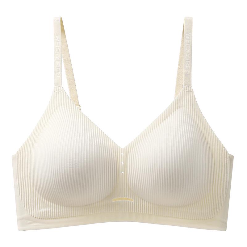 

Женский бюстгальтер пуш-ап с боковой поддержкой - Предотвращающий провисание, Тонкий гелевый наполнитель, Мягкий, Полосатые бретели с надписями XXL for 90ABC, 135-150 pounds