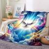 1 Stück Spirituelle Taube Decke, Leichter Flanellfleece mit Digitaldruck, Weich Warm für Sofa, Reisen, Camping, Büro, Couch, Stuhl und Bett, Alle-