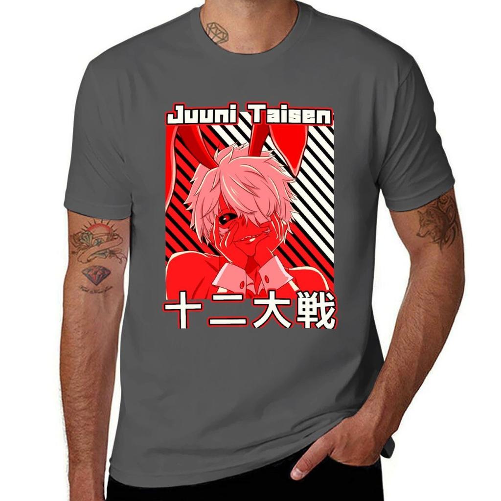 Juuni Taisen Tshirt Basic Solid Color Short Sleeve Cotton Top