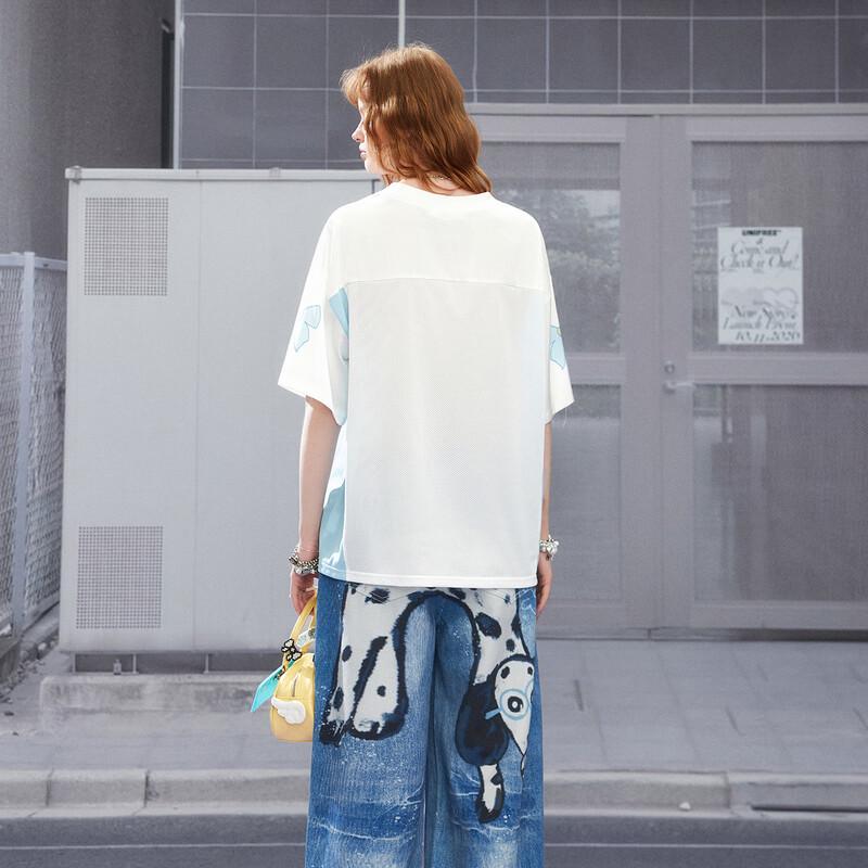 UNIFREE Animal Print V-neck T-shirt