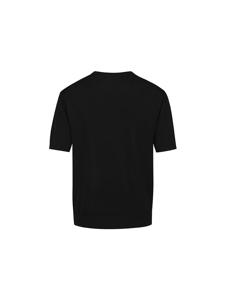 AND Z Men'S Machine Washable Round Neck Short Sleeve Knit_Ble2Er1501Bk