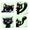 Luminous Light Switch Decals, Glow in The Dark Cute Cat Switch Sticker, Cartoon Animal PVC Wall Art Mural for for Bedroom Living Room