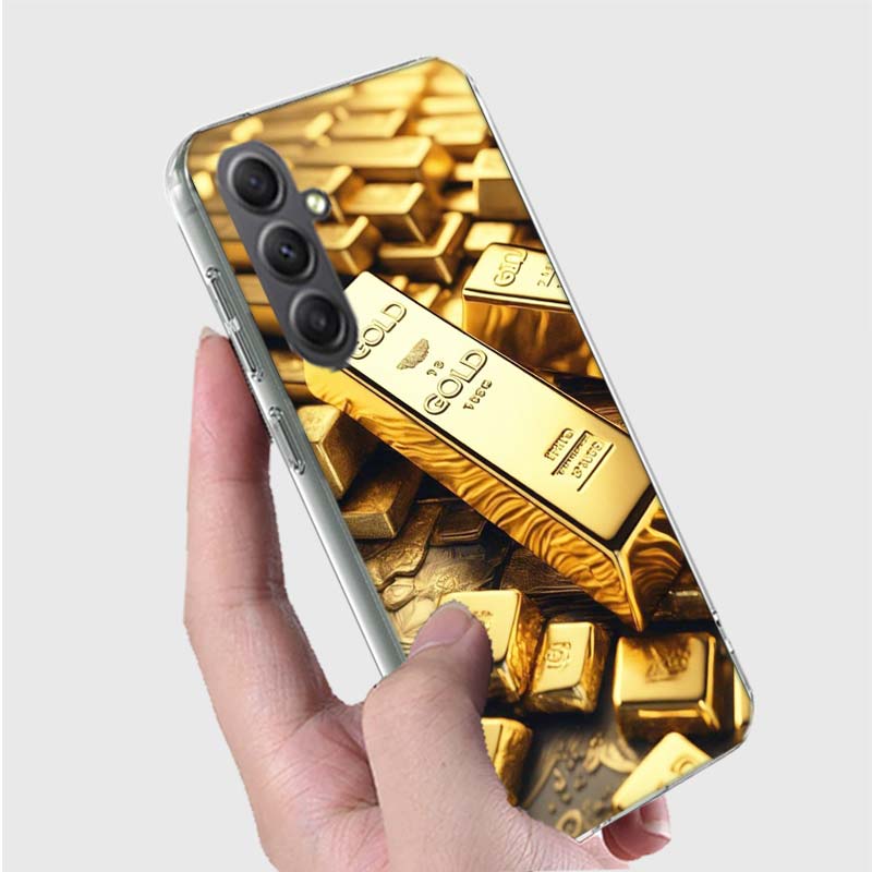 Gold Bar Wealth and Finance Phone Case for Samsung A16 A26 A36 A56 A17 A37 A57 A07 A06 A02S A03 A04S A05S Galaxy Note 20 10 A50S