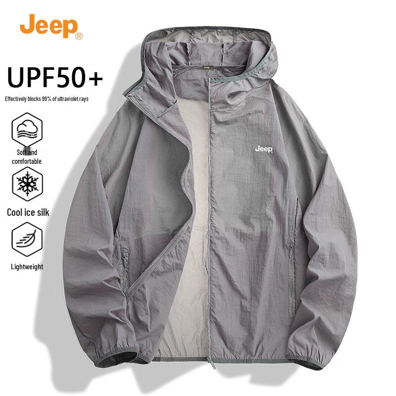 JEEP Men s UPF 50+ Ice Silk Sun Protection Hoodie 2XL