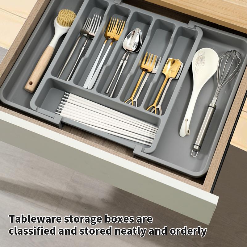 Expandable Cross-Border Kitchen Cutlery Storage Drawer Box