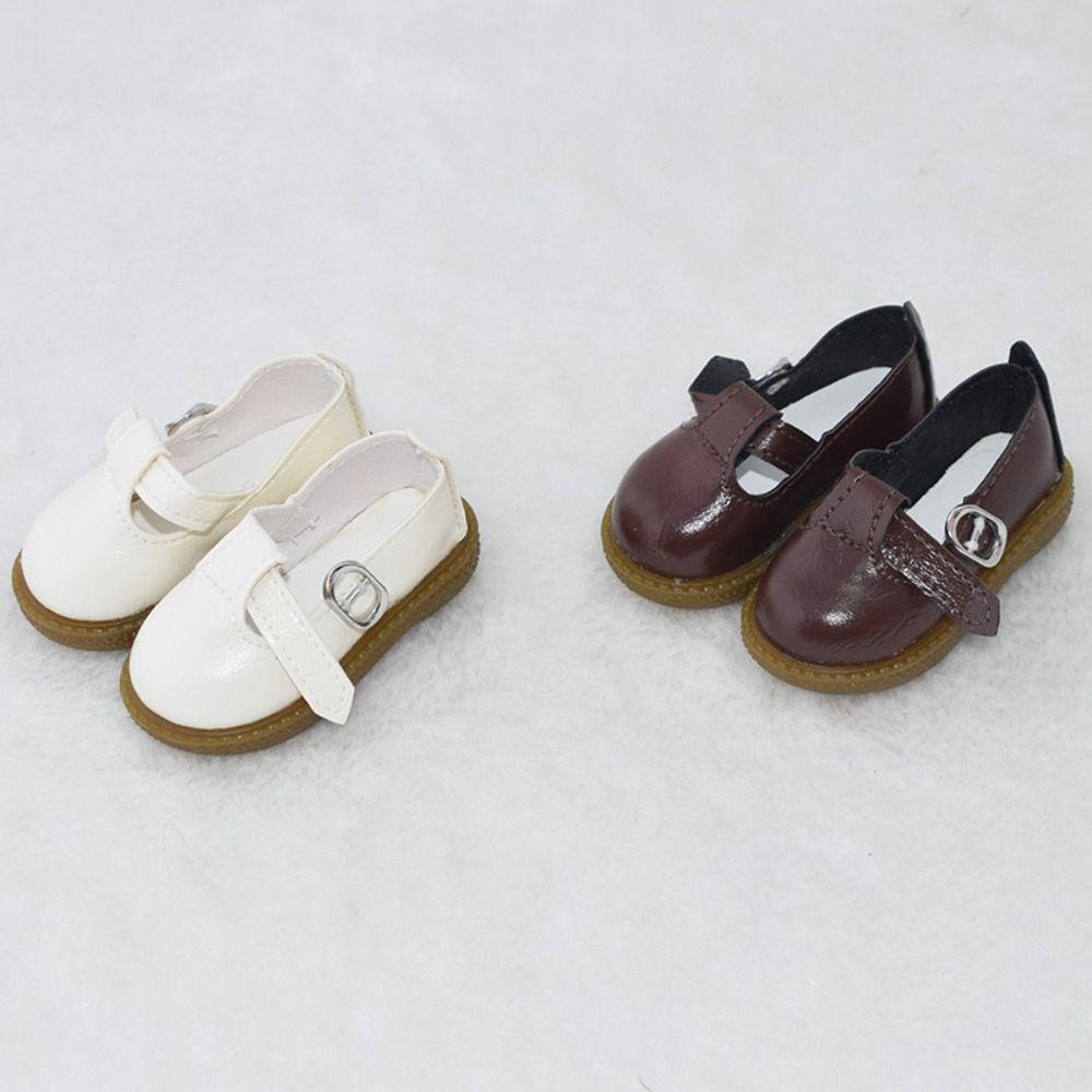 Black Brown Doll Leather Shoes Casual Wearing Doll Boots Fashion 1/4 BJD Shoes  Doll Accessories