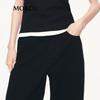 MO&Co. 2025 Fall Mid-Waist Deep Black Tailored Jeans