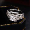 Luxury Full AAA Zircon Hot Selling Rings for Women Set High Quality AAA Boutique Jewelry for Wedding Party Jewelry