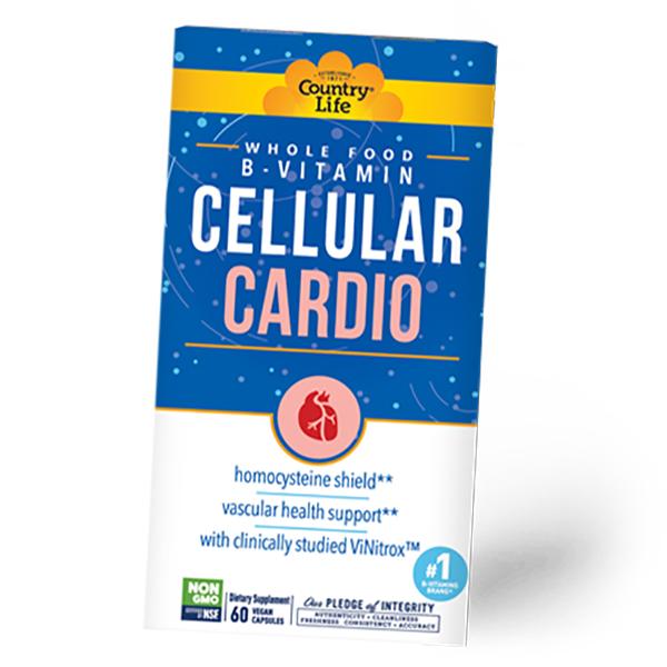 

Вітаміни групи В для серця, Whole Food B-Vitamin Cellular Cardio, Country Life 60вегкапс (36124116) 60vcaps
