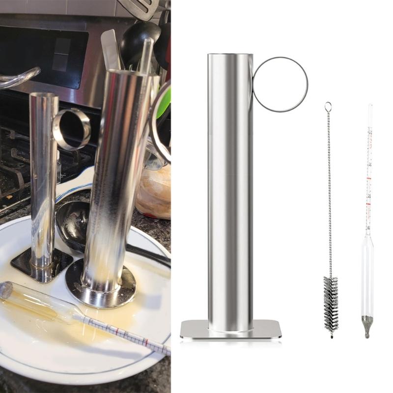 Maple Syrup Hydrometer Test Cup Measure Sugar Content Stainless Steel Equipment Accurate Design for Syrup Supplies
