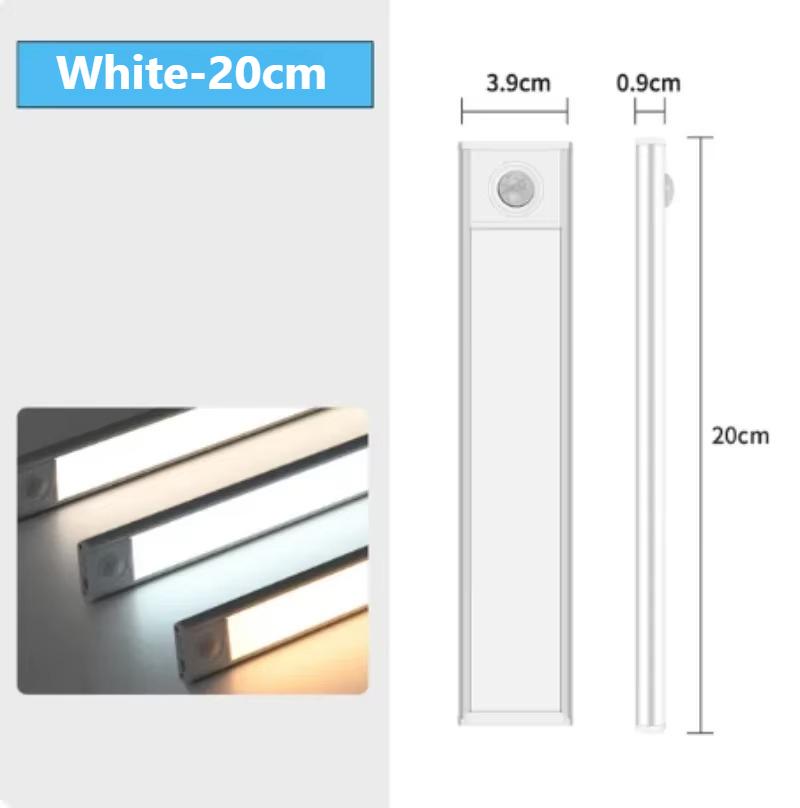 LED Night Light 20/40CM Motion Sensor Wireless USB Cabinet Night Light Wardrobe Lamp For Kitchen Cabinet Bedroom Wardrobe