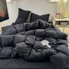 Class A Maternal And Infant Grade Ultra-Soft Double-Color Washed Cotton 4Pcs Set, Bed Sheet Quilt Cover, Student Dormitory 3Pcs Set, Bed Hat Factory