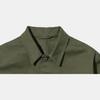 UNIQLO Solid Color Straight Collar Long Sleeve Shirt Men shirts Dark-Olive 451749-57