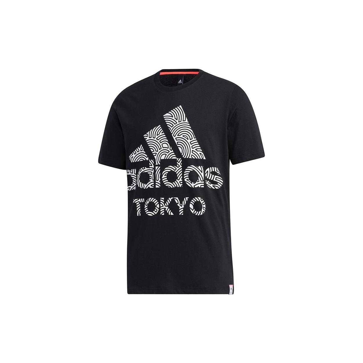 adidas Tyo Ss Tee M Alphabet Printing Casual Sports Short Sleeve Black Men s GD5006 S
